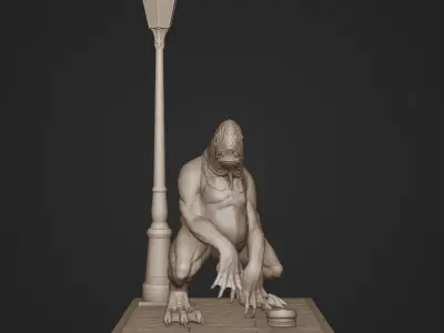 Deep One - statue  3D print model
