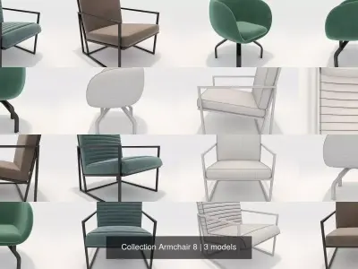 Collection Armchair 8 3D Model Pack