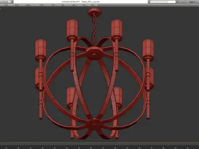 Hinkley Lighting Margeaux Chandelier low poly 3d model Low-poly 3D model
