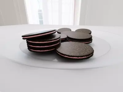 Cup splash with oreo Free 3D model