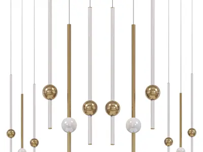  Lee Broom ORION GLOBE LIGHT POLISHED GOLD Low-poly 3D model