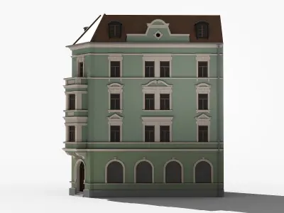 European residence 03 Low-poly 3D model