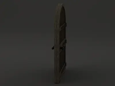 Medieval Door Simple Decorative  Door 3D Model Low-poly 3D model