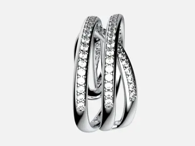 Infinity Cross Ring Jewelry Diamond Ring 3dm 3D print model 3D print model