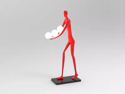 man sculpture lamp  3D print model