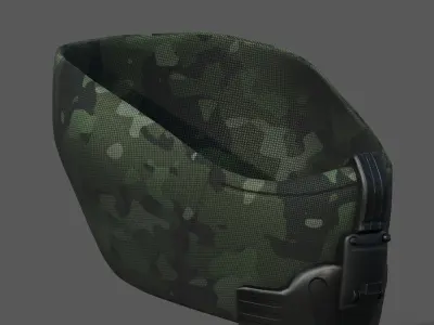 Gas mask respirator scifi futuristic 3d  Low-poly 3D model