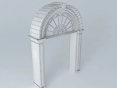 Archway with Glass Window 3D model