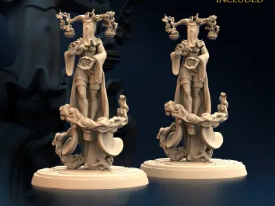 Veil Seer Nude and Normal Set x4 3D print model