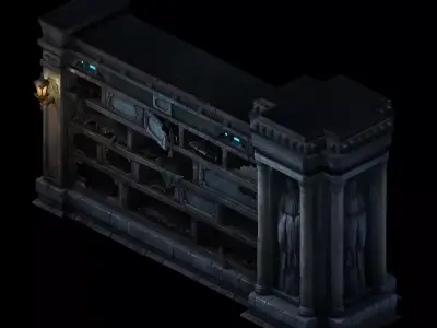 wall building 3D model purchase