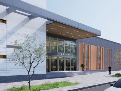 school Low-poly 3D model