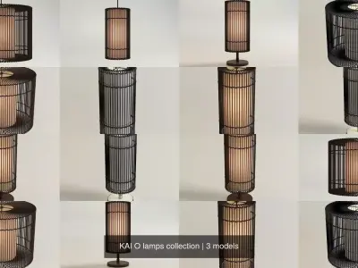 KAI O lamps collection 3D Model Pack