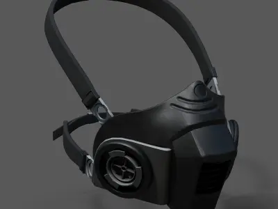 Gas mask helmet scifi fantasy Generic plastic military  Low-poly 3D model