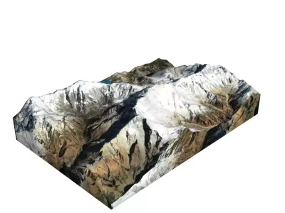 Annapurna III Mountain Low-poly 3D model