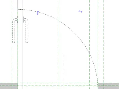 Single Pivot door NO FRAME Revit family  Free 3D model