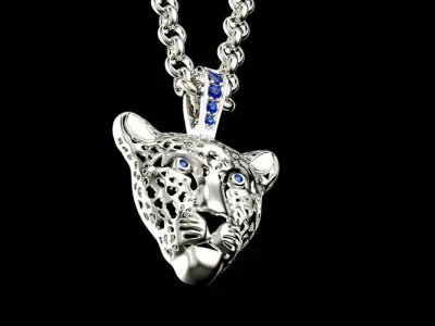 Light leopard pendant 0076 v1 3D print model