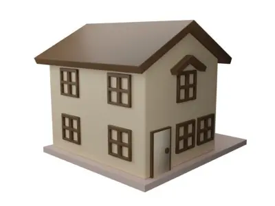 Single house cartoon  3D model 3D model