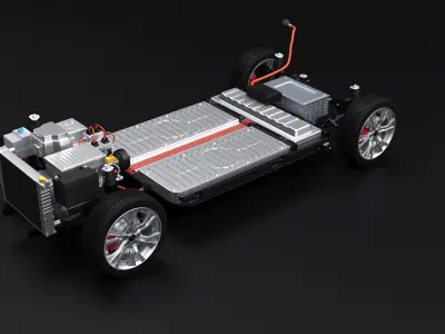  Generic Electric Car FWD Chassis 