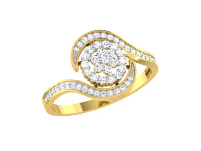 Women Ring Render 3dm STL OBJ FBX Details 3D print model 17