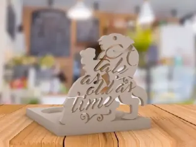 Beauty and the Beast Led Candle Holder 3D print model