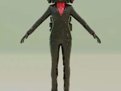 speaker woman skibidi 3D model