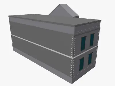 Cartoon Bank 3D model