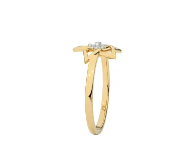 Light Minimalist Diamond Ring 3D print model 40