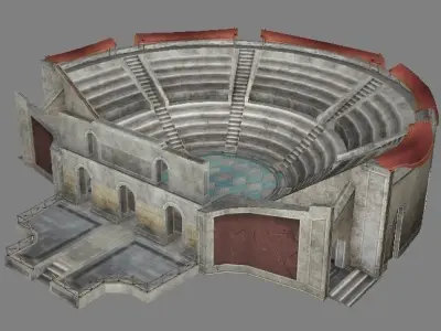 Roman amphitheater Low-poly 3D model