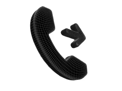Phone Call Symbol v1 001 Low-poly 3D model