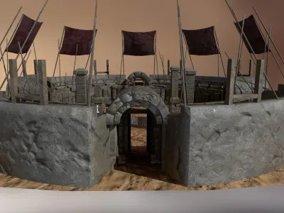 Gladiator Arena Low-poly 3D model