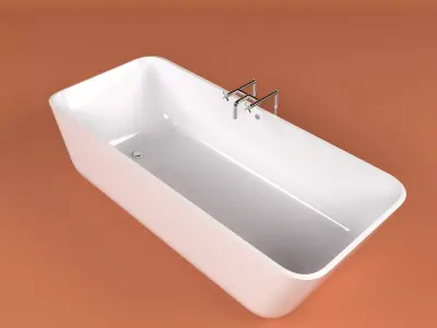 bathtub and faucet 3D model
