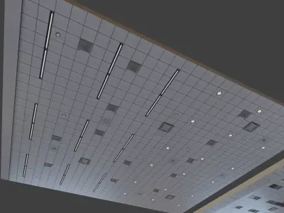 Simple Office Celling Texture Pack Low-poly 3D model