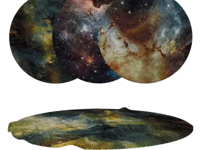 Round Rug Set 98 3D model