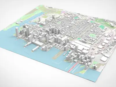 Cityscape Jersey City USA 3D model