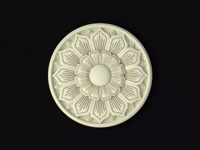 rosette decorative medallion 3D model 7