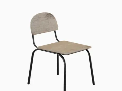 Simple Chair Set  3D model