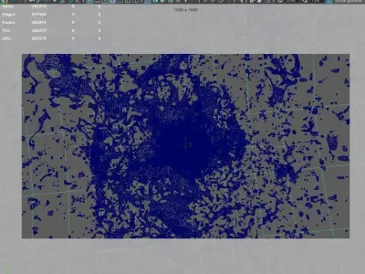 WaterFX background with light shining 3D model