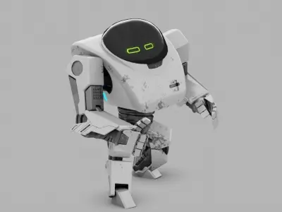 android rigged character 3D model
