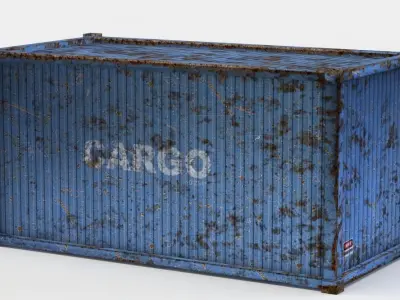 Container shipping Low-poly 3D model 4