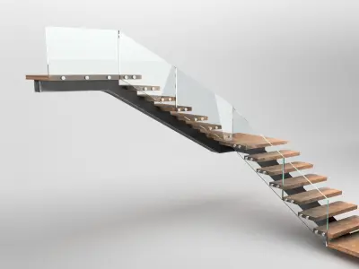 3 staircase models 3D model