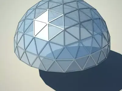 Metallic structure truss 06 Dome 3D model