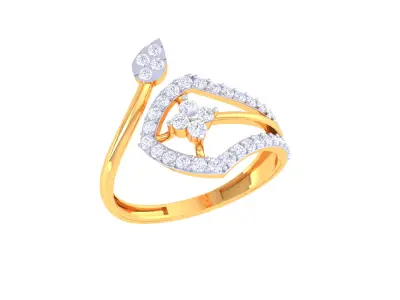 Women Ring MTL 3dm STL OBJ FBX Details 3D print model 9