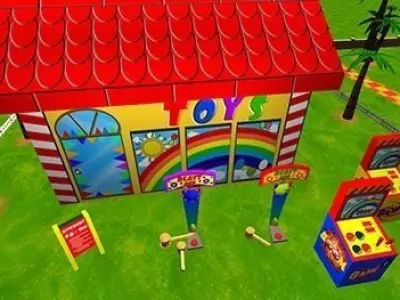 Cartoon Fun Environment Low-poly 3D model