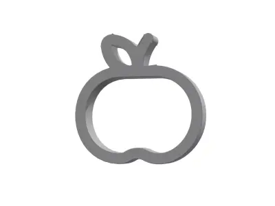 3d apple whole Low-poly 3D model