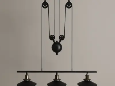 Chandelier Loft Cone Pendant Balance 3D model