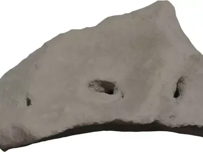 Realistic Beige Rock Asset Low-poly 3D model