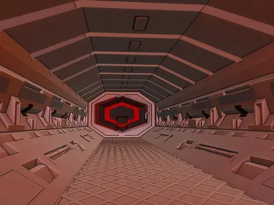 Sci Fi Corridor  3D model 48