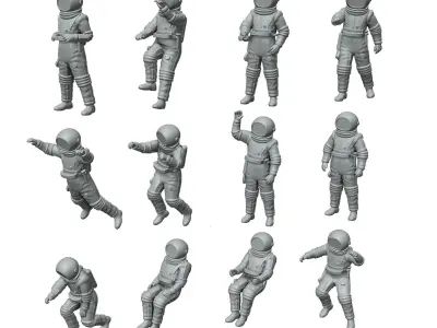 Destination Moon 12 Figures Set 3D print model