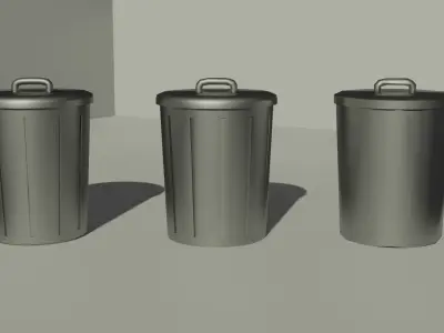 Garbage Can Free low-poly 3D model