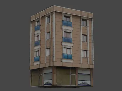Architectural Building-8 Free low-poly 3D model