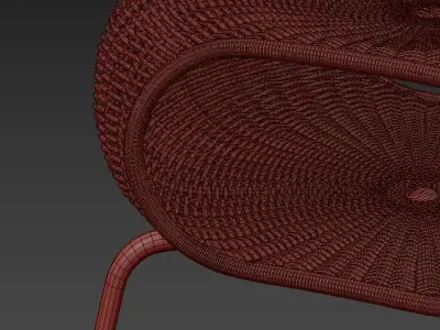 GAMLEHULT Footstool with storage rattan anthracite 3D model